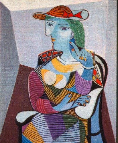 Zittende vrouw, Picasso