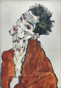 Egon Schiele, zelfportret, 1912