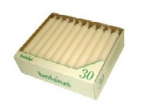 White wax candles