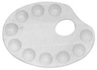 Mixing bowl in the shape of a traditional palette Mixing bowl in the shape of a traditional palette