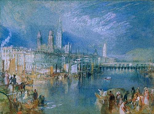 Rouen, looking Upriver, J.M.W. Turner