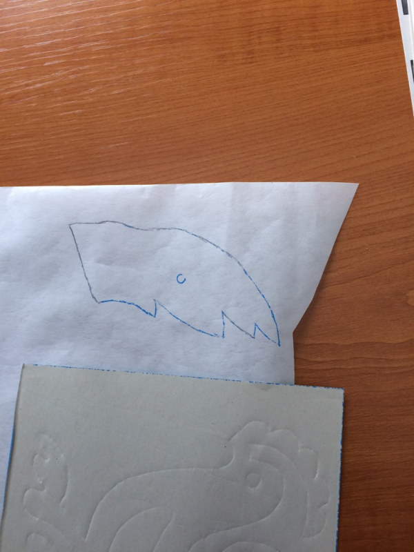 Patroon overnemen op freezerpapier Patroon overnemen op freezerpapier